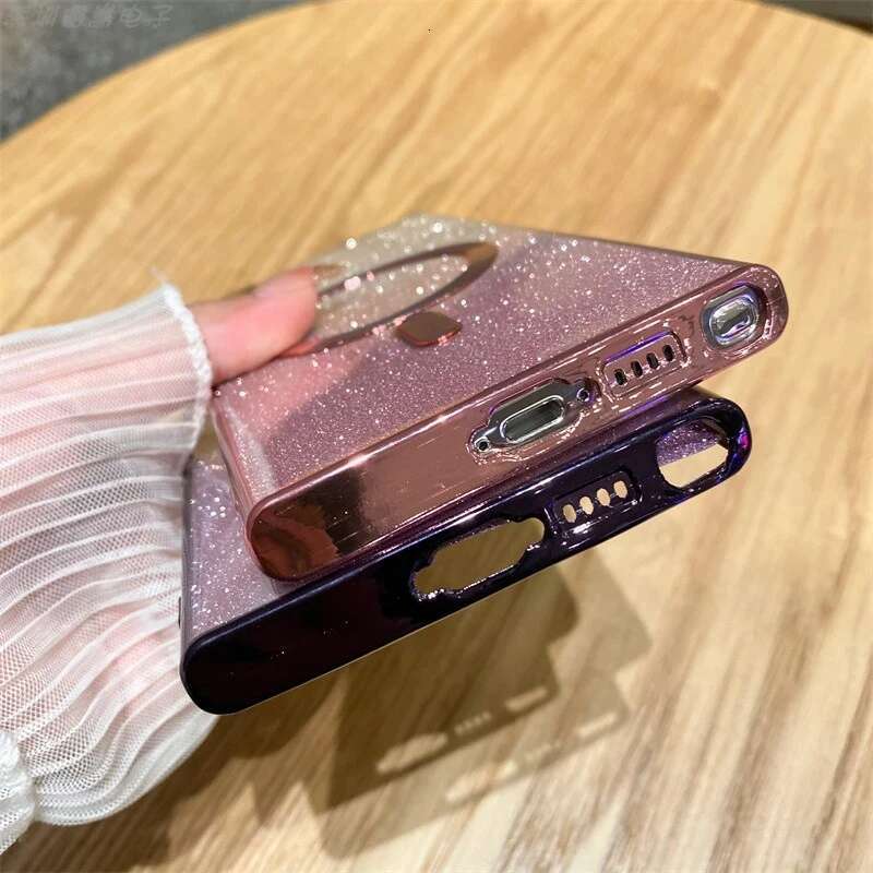 Glitter Magnetic Woman Case Magsafe For Samsung Galaxy S24 S23 S22 S25 Ultra Plus Accessories Wireless Charging Cover