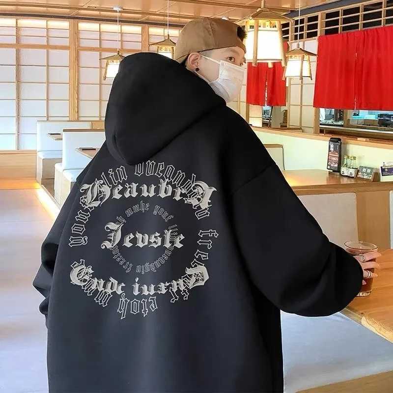 M-8XL Hoodie Mens Dalian Hoodie Loose Fashion American Classic Gothic Letter Printed Long Sleeve Double Shirt W251106