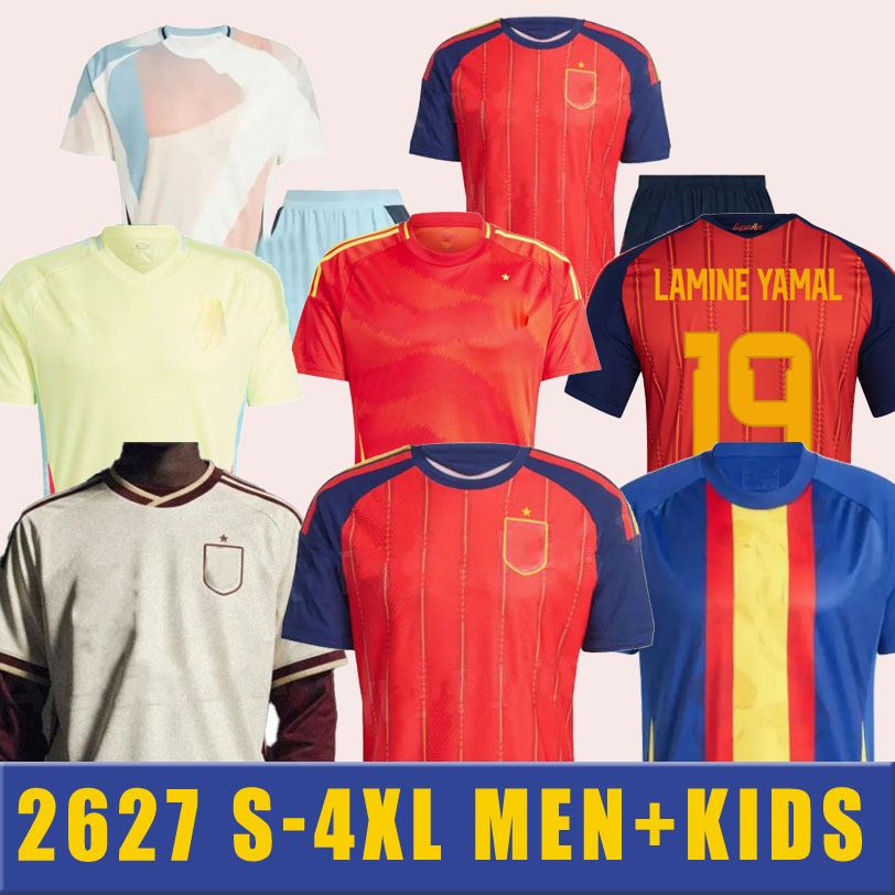 2026 2027 S-4XL spains Soccer Jersey MORATA FERRAN CARVAJAL 2627 National Team Football Shirt 2025 Men Kids Kit LAMINE YAMAL Camisetas Espana RODRI OYARZABAL