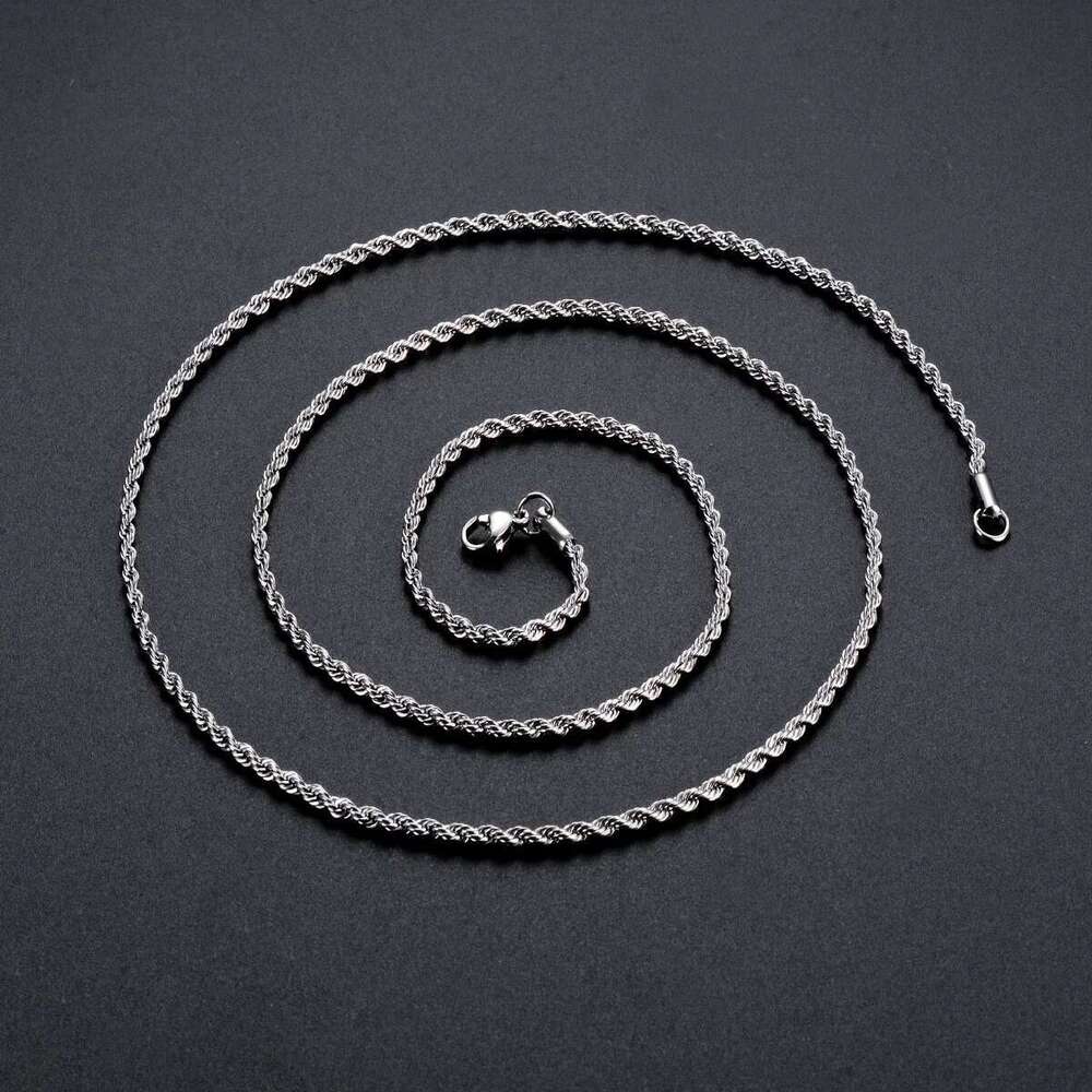 1 piece sterg sier Width 2mm/3mm/4mm Rope Necklace/Bracelet For Men Women Man Fashion Chain Necklace