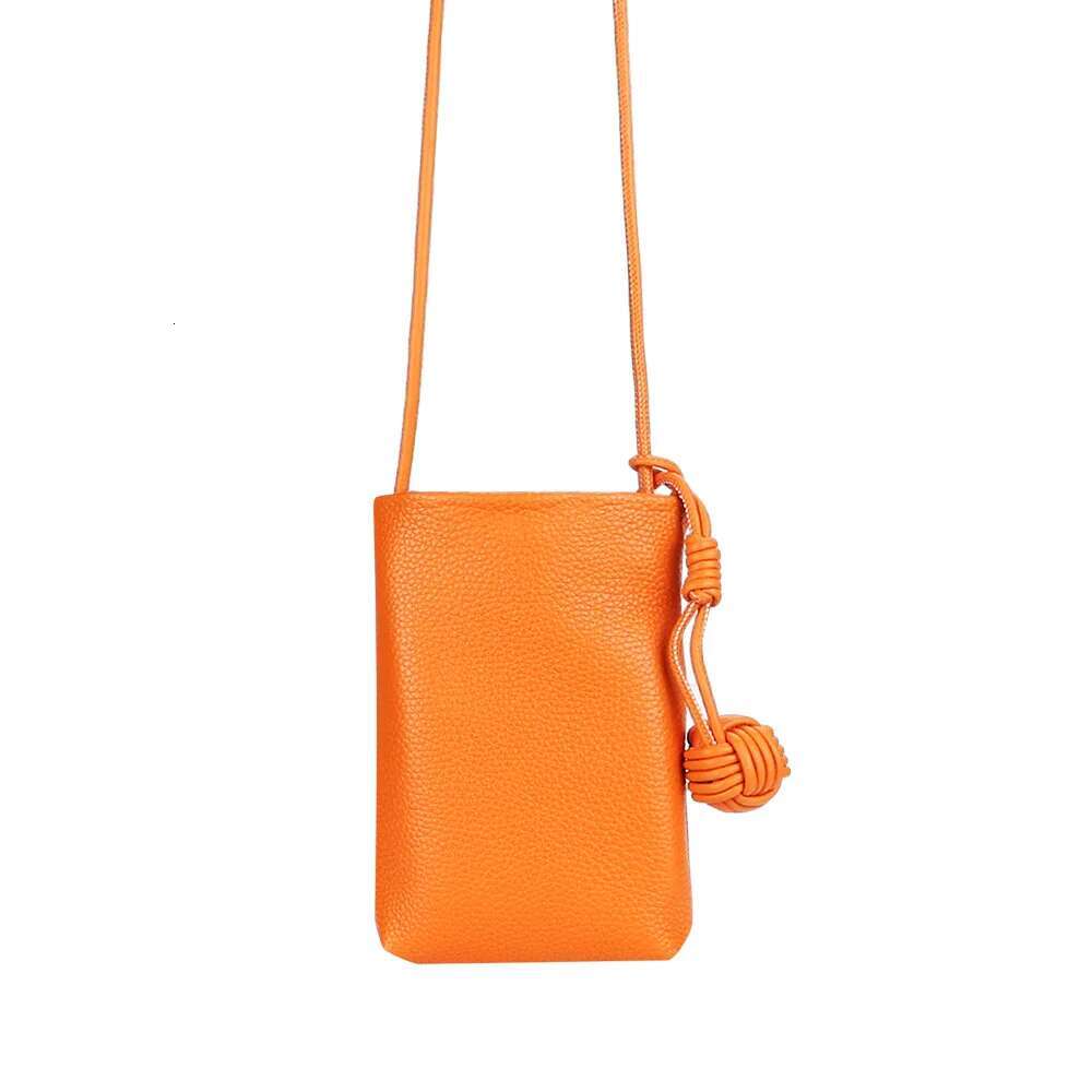 Leather Mini Korean Version First-Layer Cowhide Crossbody Shoulder Fashionable Versatile Aron Small Mobile Phone Bag