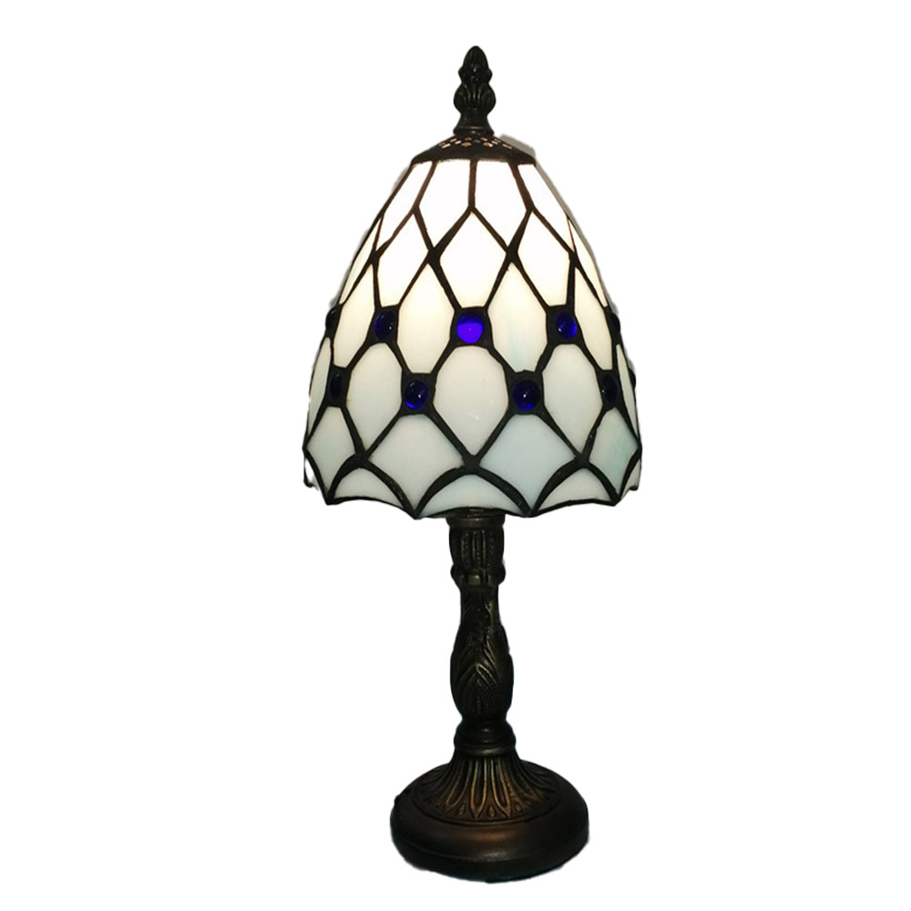 Table for Light Classical Glass LED Table Lamp Creative Bedroom Bedside Living Room Decor Desk Lamps Reading Night Stands Lllumination Lights Medieval