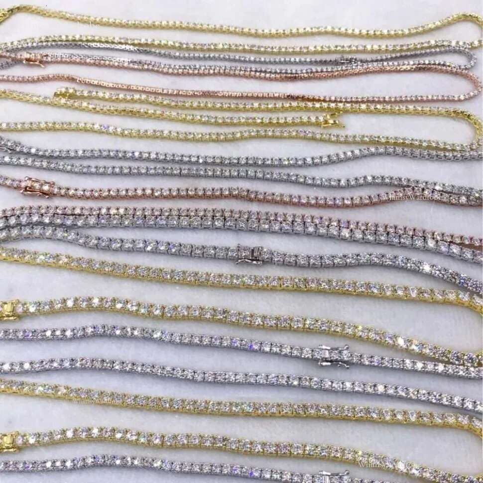 Designer necklaces for women fashion designer Pendant Necklaces Hip Hop Sier VVS Moissanite Dia Necklace Jewelry tennis chain