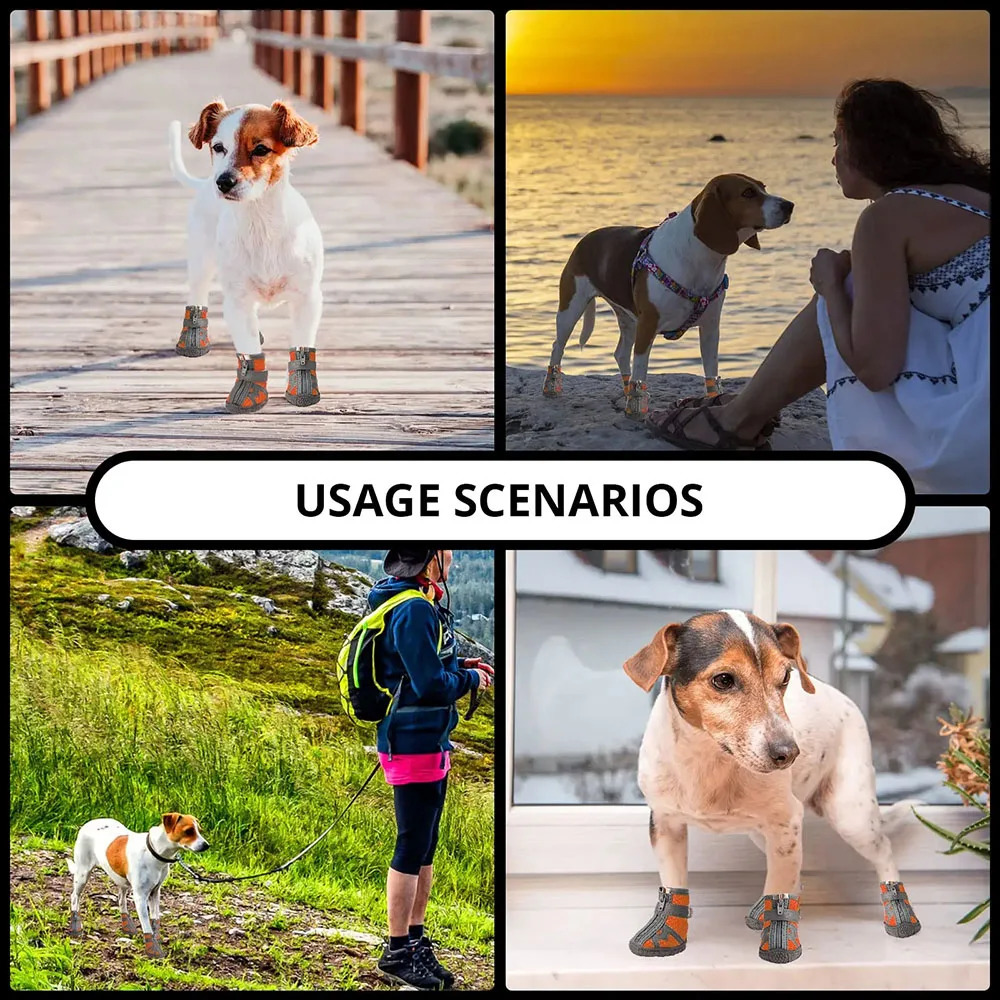 Anti Slip Dog Shoes Waterproof for Small Dogs Chihuahua Shoe Protector Dog Boots Puppy Hiking Shoes Breathable Mesh Pet Booties 250402