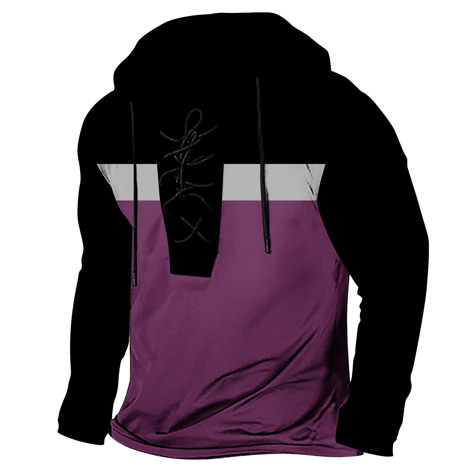 2025 New Spring Mens Wear Mens Tether Printed Hoodie Large Size Hoodie Long Sleeve T-shirt