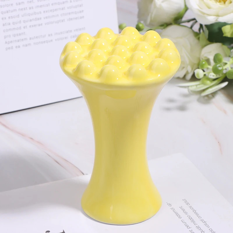 Yellow Ceramic Gua Sha For Face Body Massage Tool Body Guasha Board For Relief Massage Face Lift Gua Sha Massager 250328