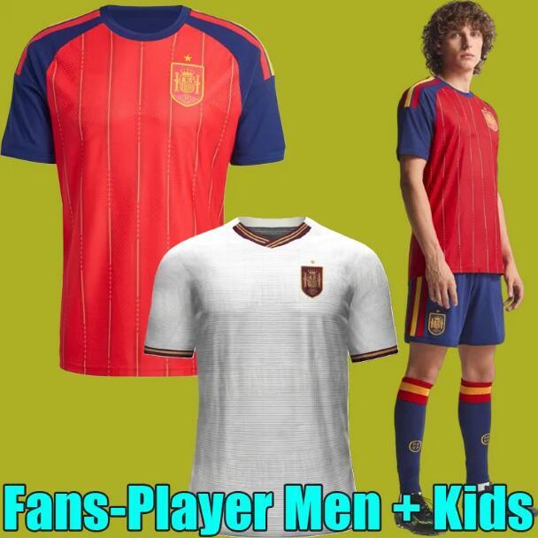 2026 World Cup SPAIN Soccer Jerseys PEDRI GAVI LAMINE YAMAL MORATA Carvajal OLMO FERRAN RODRIGO Jersey SPANISH Men Kid Kit Football Shirt Fan