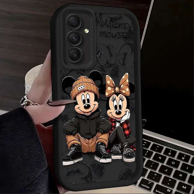 Fashion Minnie Case for Samsung Galaxy S25 S24 S23 Ultra S22 S21 Plus FE A54 A34 A14 A73 A53 A33 5G Soft Cover