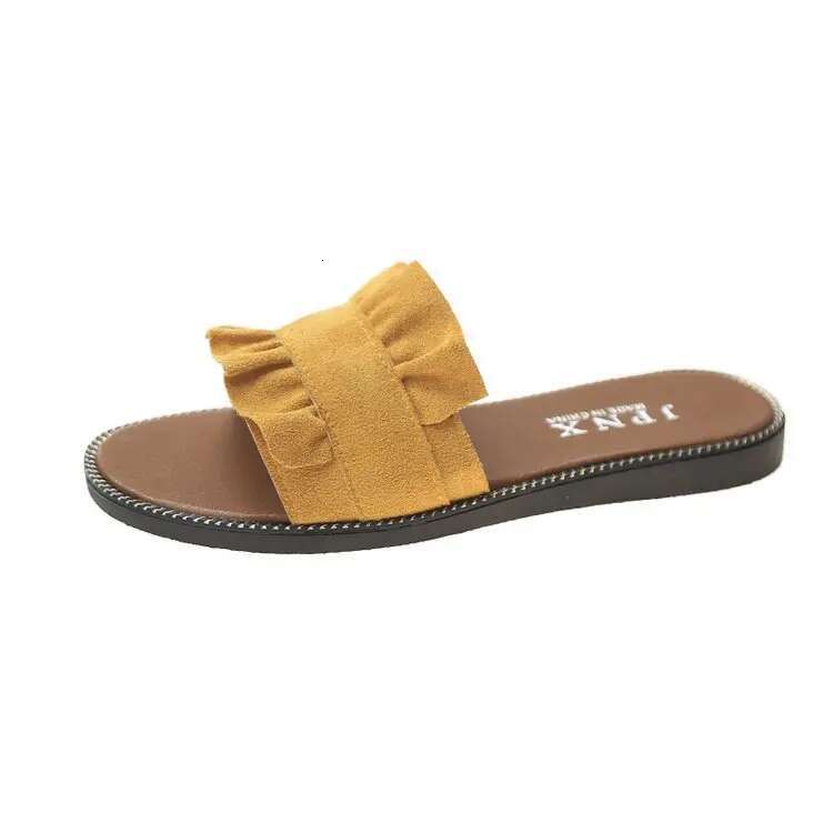 2025 Summer New Women's Lace Flat Heel Slippers Casual Sandals Student Designer Fashion Flat Bottom Beach Shoes