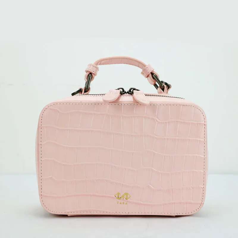 Genuine Cowhide Leather Small Bags Blue Crocodile Pattern Women Travel Crossbody Handbags New Fashion Female Bag Flap