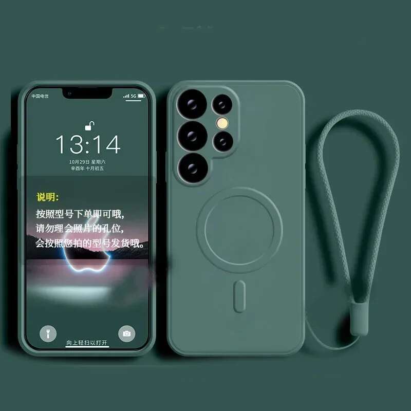 Liquid Silicone Magsafe Case For Samsung Galaxy S25 S24 S23 S22 Ultra Plus FE A55 A15 A35 4G 5G Magnetic Wireless Charging Cover