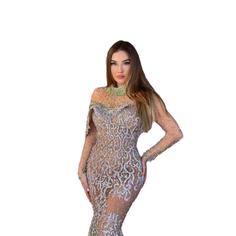 2025 Autumn Dress with Shoulder Sleeve Split Dress Slimming Dress Long Dress