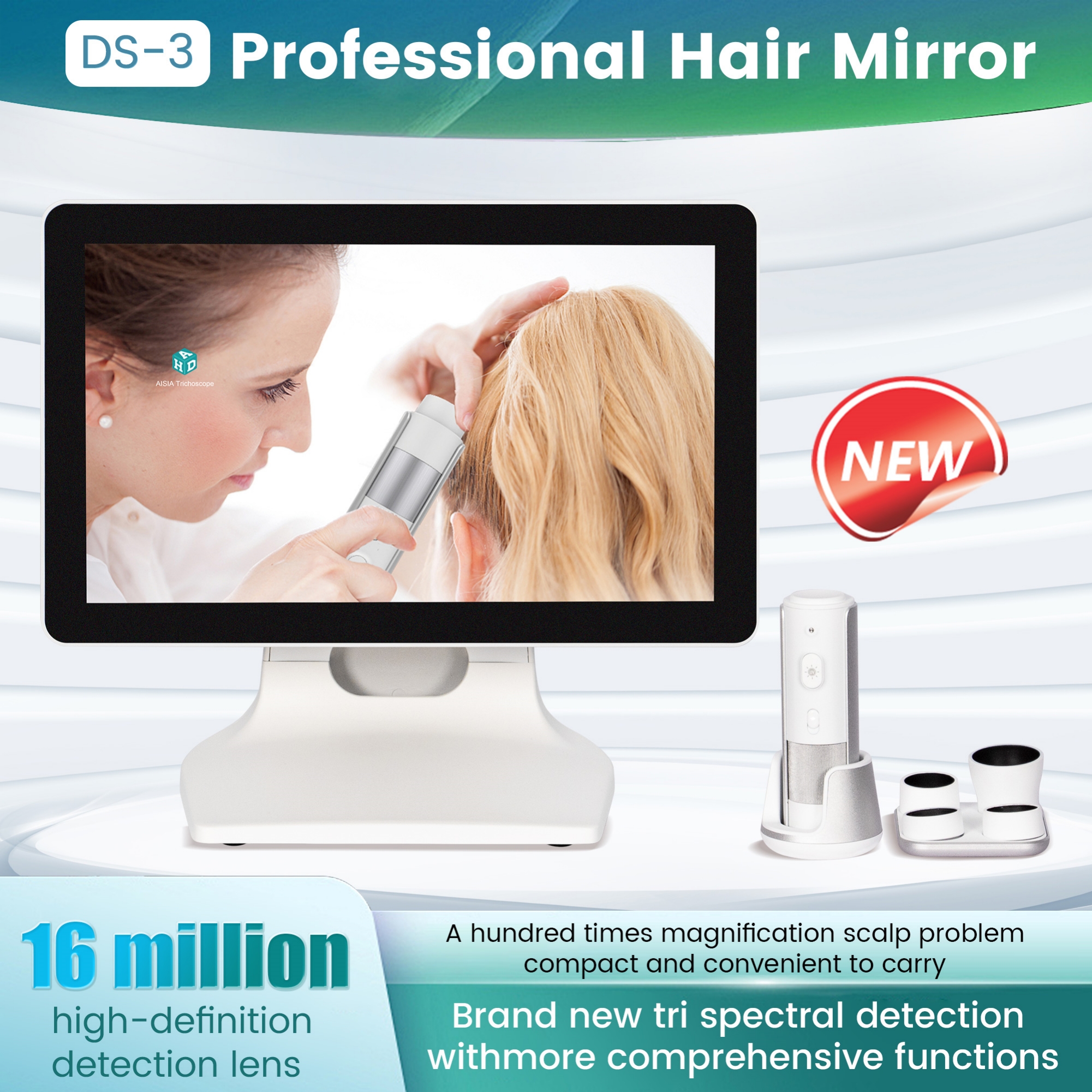 Scalp Analyzer High Definition Hair Follicle Detection Equipment Beauty Salon Visual Scalp Care Analyzer Multifunctional