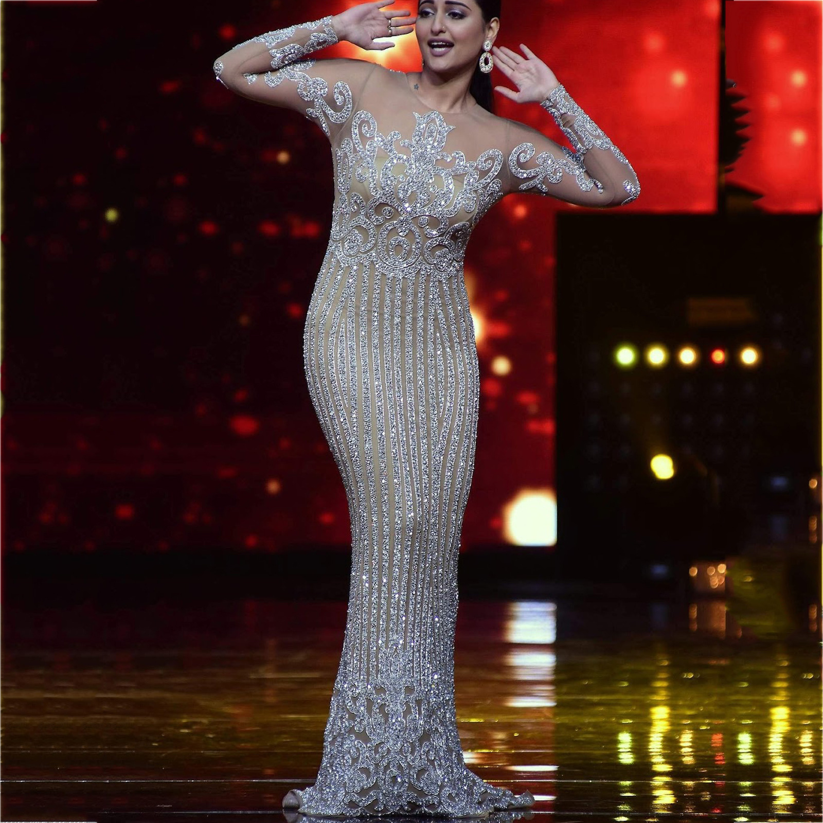 2025 New Womens Sexy Hot Stamping Long Sleeved Ball Dress Dress Long Skirt