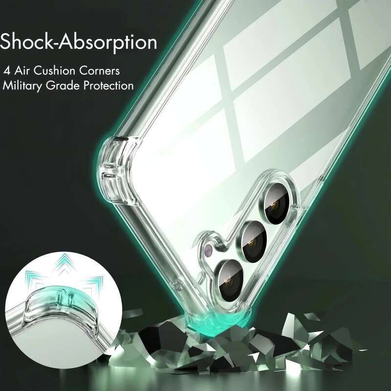 Transparent Silicone Soft Shockproof Case For Samsung Galaxy S24 S23 FE Plus Ultra A55 A35 A25 A15 A54 A34 A24 A14 Back Cover