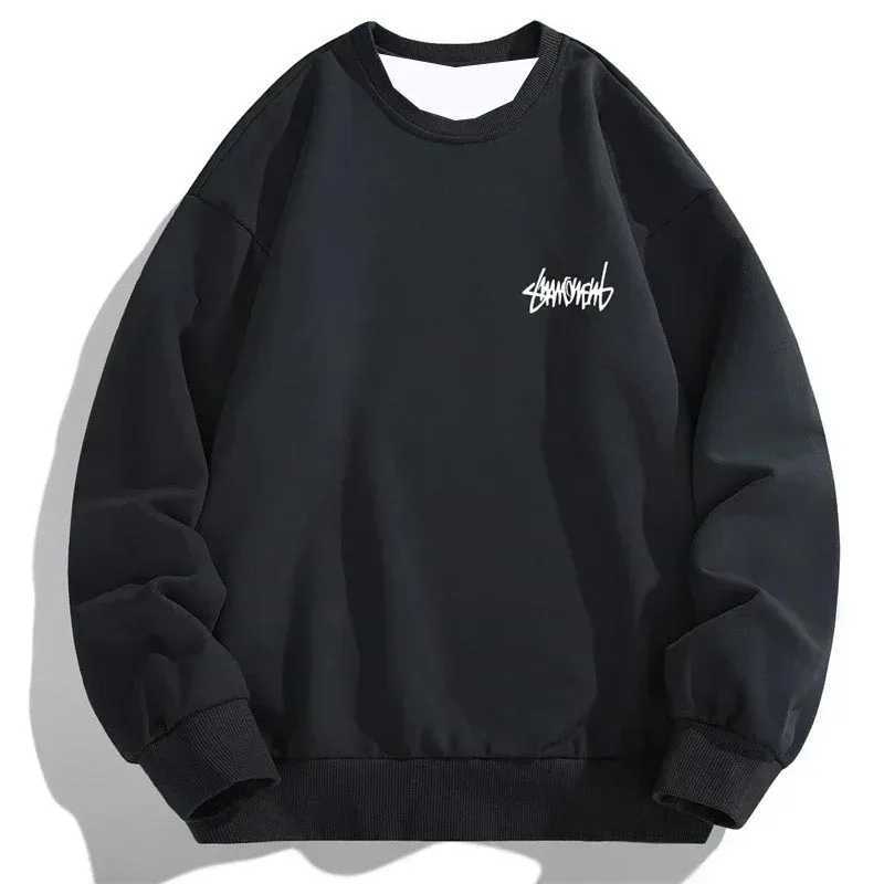 2025 Autumn Winter New Men Casual Sweatshirts Harajuku Loose Streetwear Tops O Neck Pullover Hoody W251106