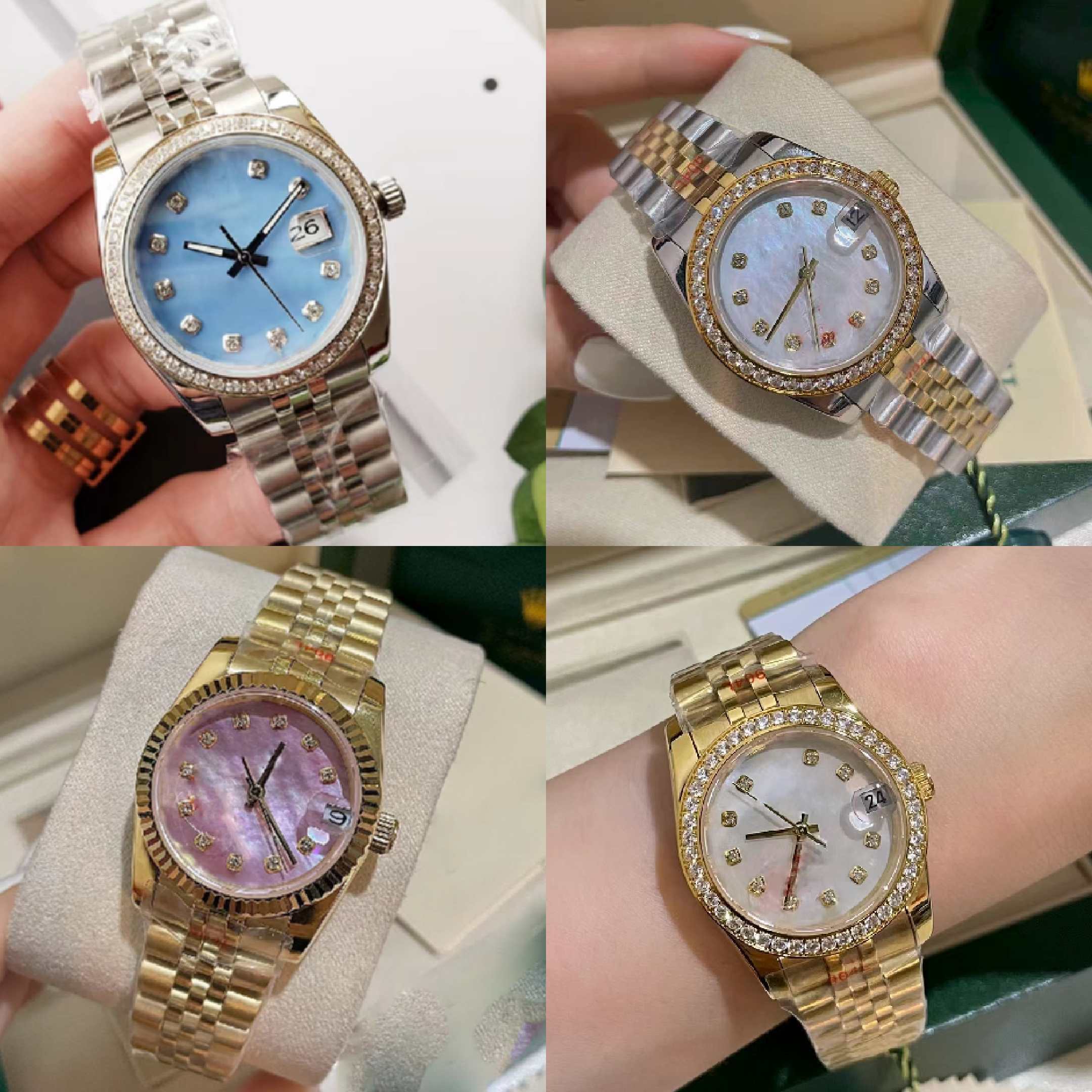 Luxury brand classic style mechanical watch 31mm womens watch multiple colors Mother of pearl Christmas gift for love