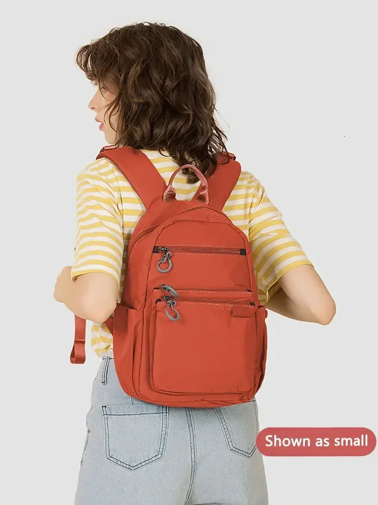 Fouvor Waterproof Womens Backpack Large Capacity Sports Canvas Laptop Backpack Travel Fashion Nylon Student Backpack 2802-02 250402