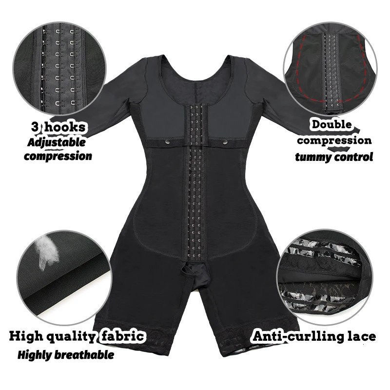 Girdles Shapewear Faja Colombianas Shaper Bodysuits Tummy Slimming Corset Full Body Reducer Postpartum Carving Bodices Sheath 250402