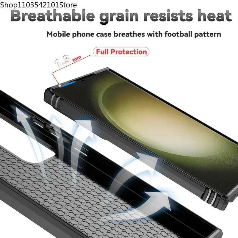 Stand Rotating Slide Camera Lens Military Grade Armor Case For Samsung S25 S24 S23 S22 S21 FE S20 Plus Note 20 Ultra M53 M33