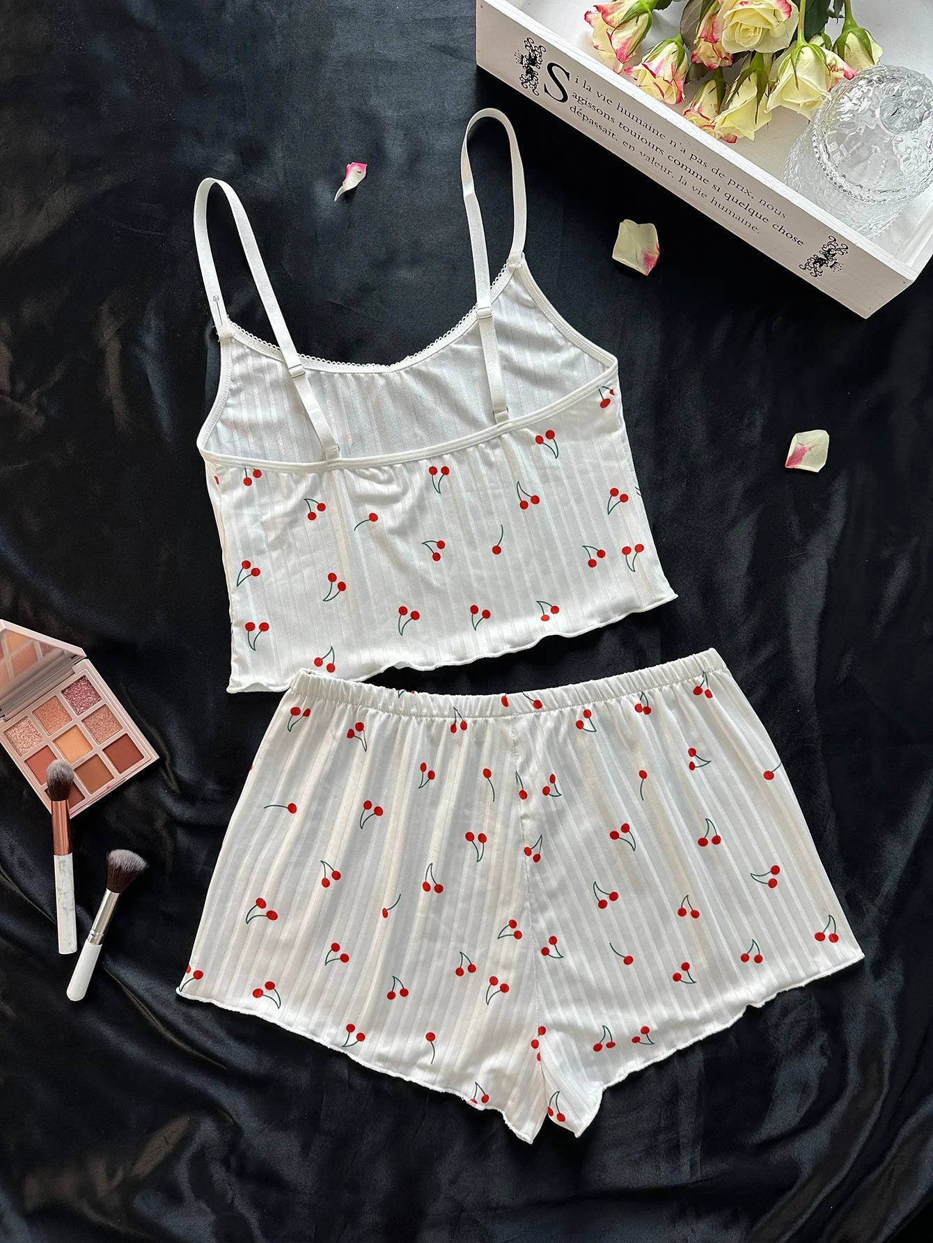 stampup stampup stampup Girl Cute Family Clothing Thin Casual Pamas Sleepwear Top and Underwear Set 250402