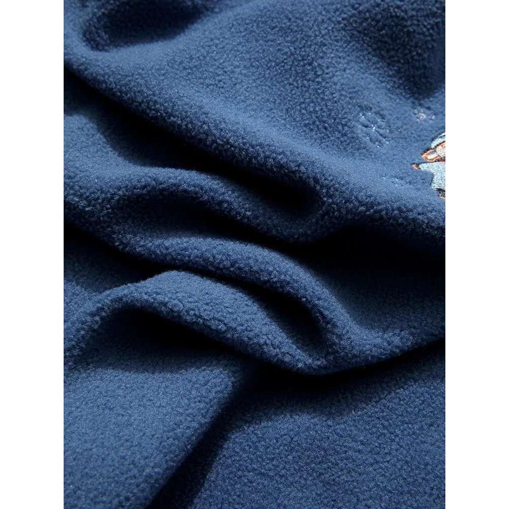 Women's Hoodies Winter New Loose Knit Ribbed Trendy Crewneck Embroidery Plus Wool Thick Pullovers