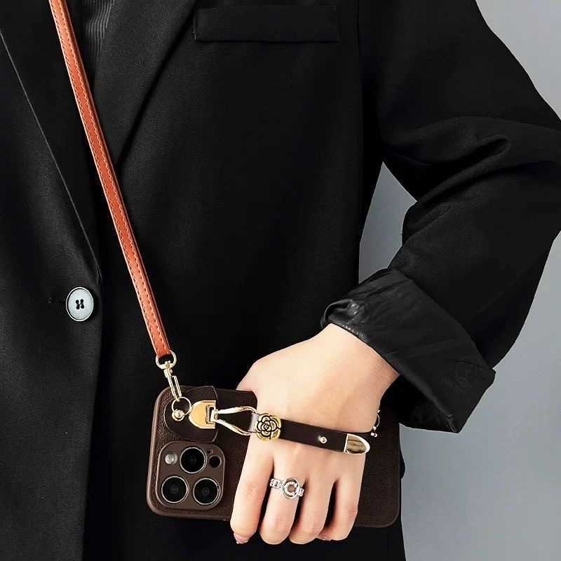 Melard Camellia Wristband Compatible with 16 Phone Case for Women 15 Pro Max/14 Pro Soft 13 iPhone 12 J251202