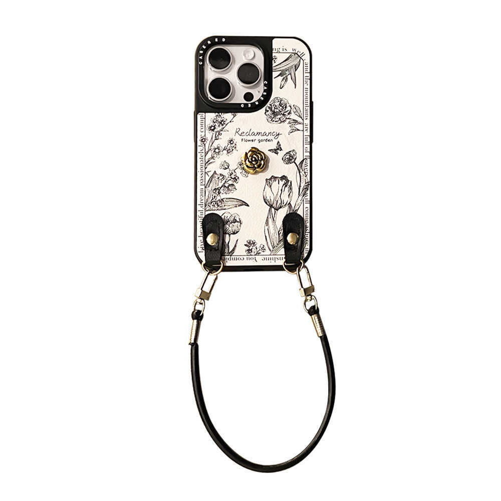 Suitable for 16/17 Pro Max Lanyard Phone Case iPhone 12/13/14/15 Crossbody Shockproof Protective Case J251202