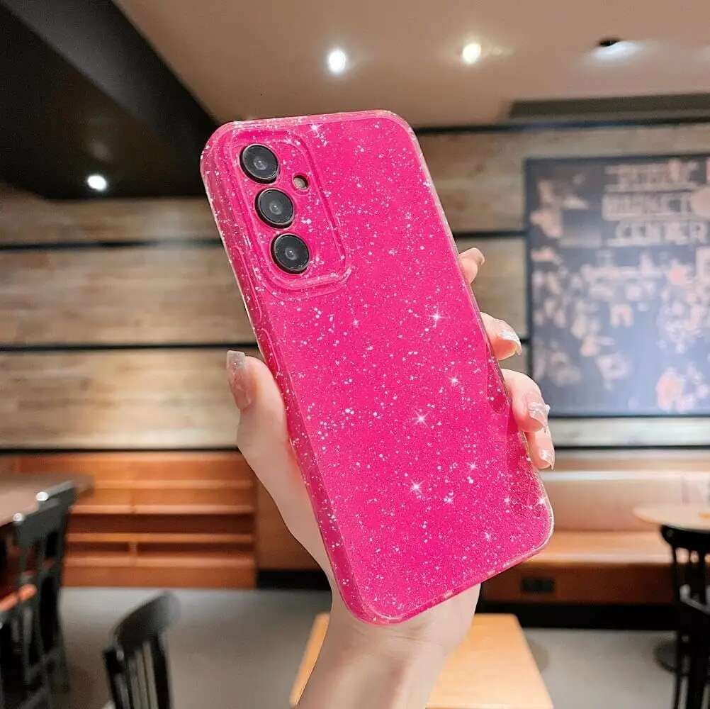 Cute Glitter Case For Samsung Galaxy A55 A15 5G S24 Ultra S23 FE S25 Plus S24ultra S23fe A 55 15 Cover Phone Accessories