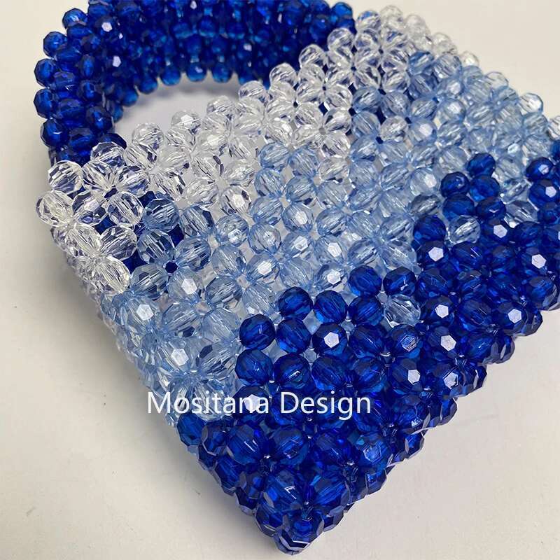 Fashion Colorful Gradient Handmade Acrylic Wrapped Woven Flap Women's Shoulder Bags Summer Senior Handbag Designer