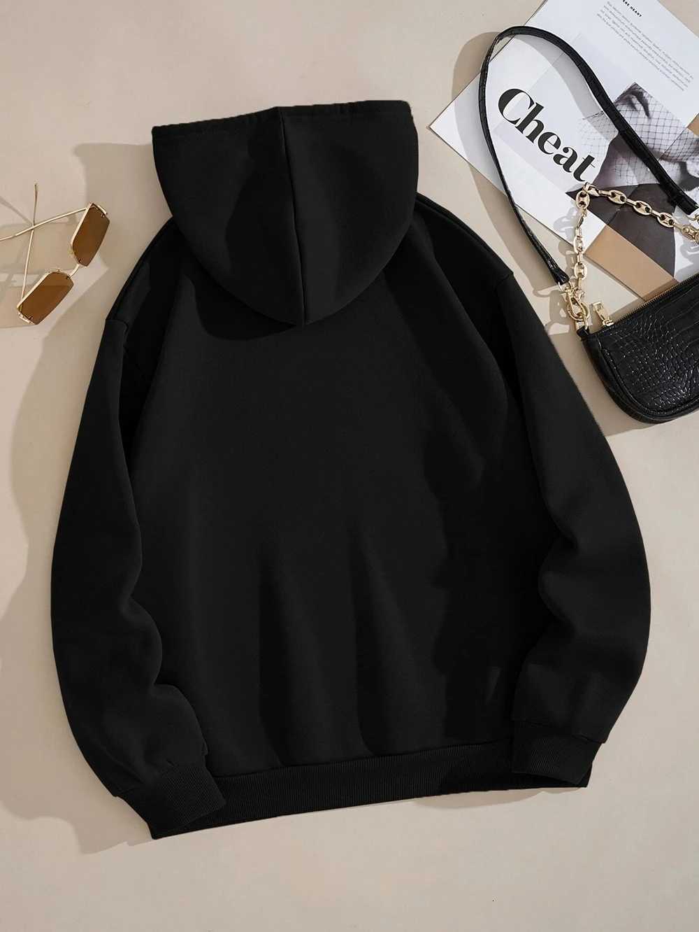 Loose Oversized Clothing Hoodie Men Women Autumn Warm Fleece Street Sweatshirts Solid Color Casual All-match Couple Hooded W251106