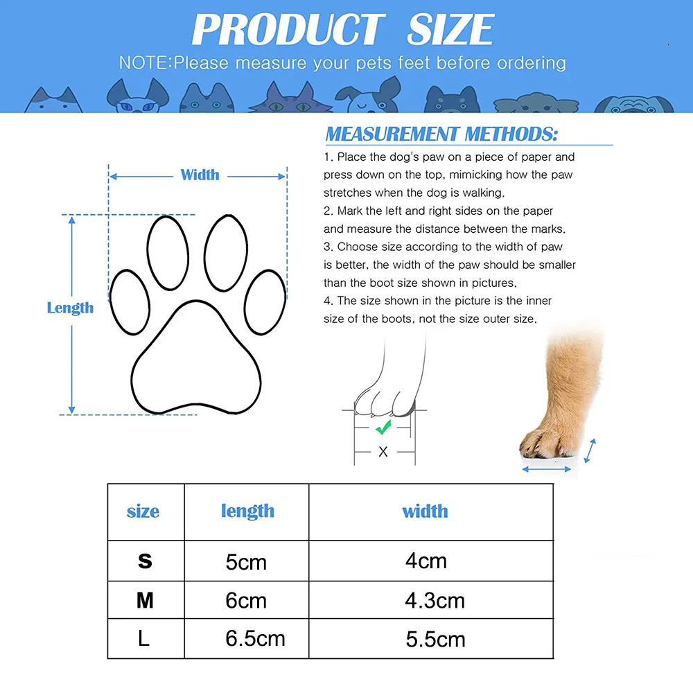 Dog Cat Boots Shoes Socks Waterproof Dog Shoes Rain Snow Pet Booties Anti-Slip Small Puppy Sock Shoes with Adjustable Drawstring 250402