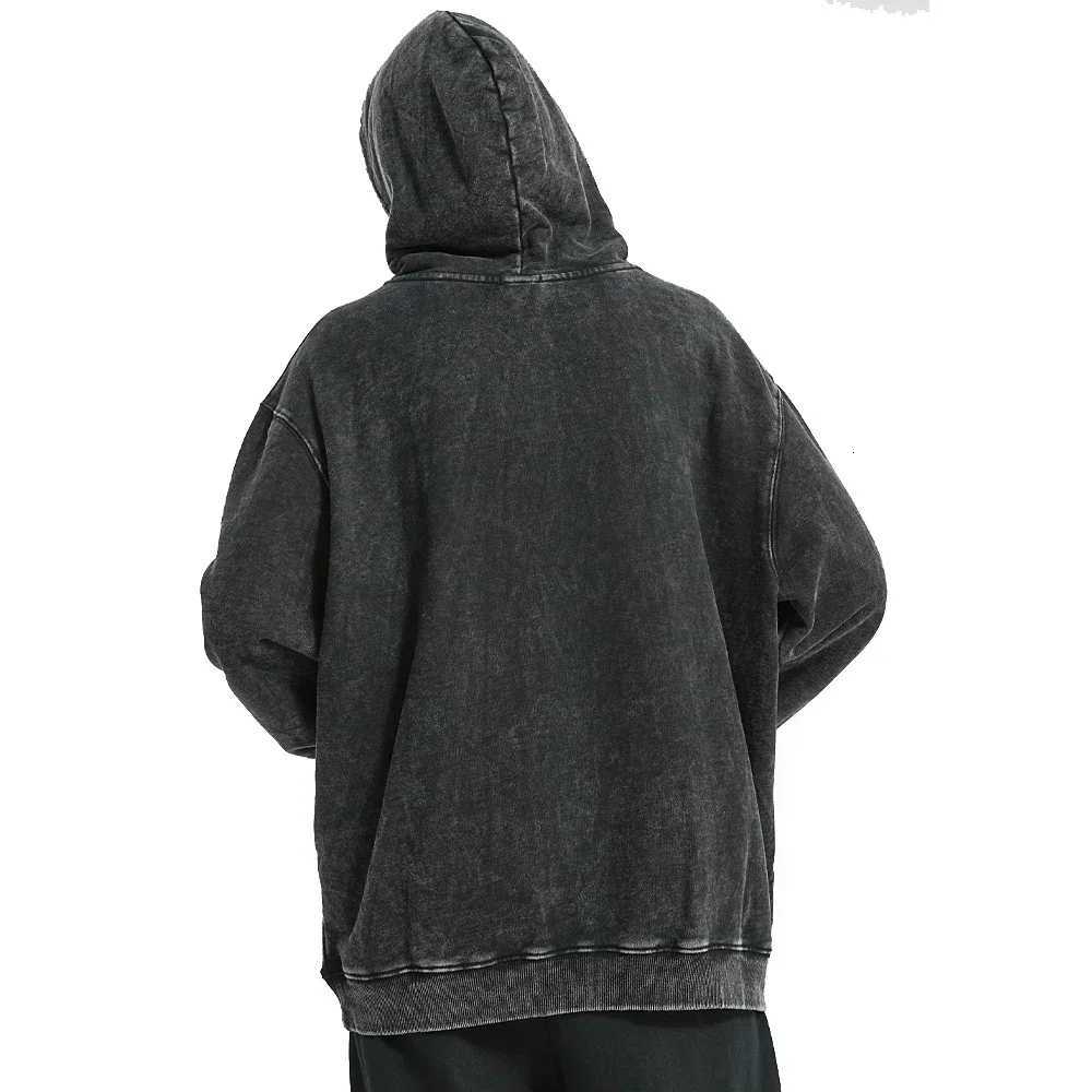 Vintage Washed Hoodies Men Women High Street Cotton Sweatshirt Harajuku Fashion Loose Hoodie Pullover Y2k Hip Hop Streetwear W251106