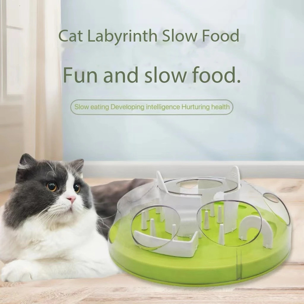 Cat Puzzle Interactive Therapy Distribution Toys Psychological Enhancement Slow Feeding Machine Fun Cat Maze Slow Feeding Machine Tray Bowl 250403