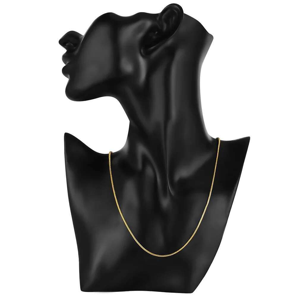 New Sterg Sier 1MM Snake Chain gold color Necklaces 16/18/20/22/24/26/28/30 Inches Women Men Jewelrys Gifts