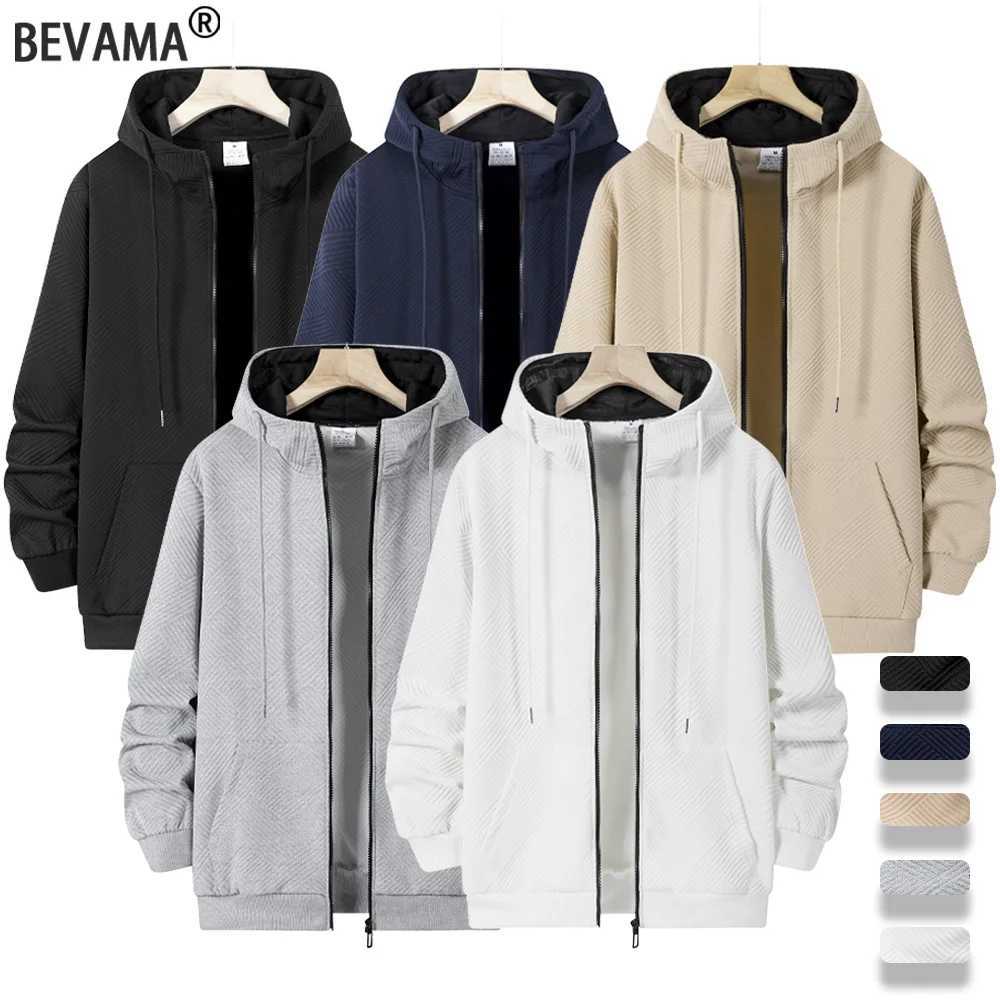 Mens Casual Hoodies Jacket Autumn Zipper Design Daily Long Sleeve Jacket Solid Color Loose Outdoor Coat Hooded Sweatshirt W251106