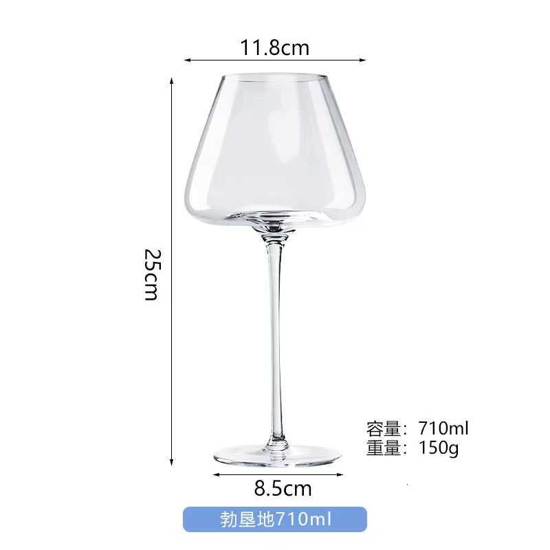 720ml Large European Wine es Burgundy Clear Red Wine es High Value Crystal Grape Champagne es High Capacity Y251106