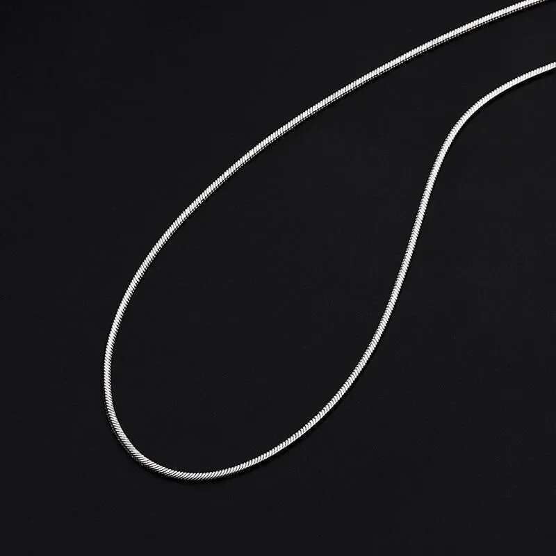 Punk Hip-hop 2MM Snake k Chain sterg sier Necklace for Men Women Sier Male Jewelry Gifts Cadenas Para Hombre