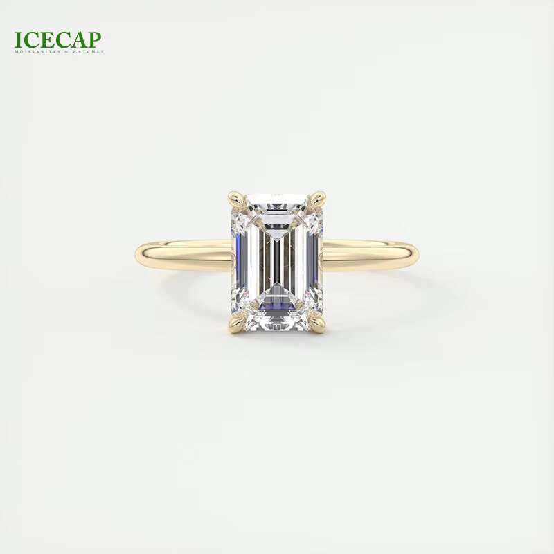 Icecap Custom Fine Jewelry Rings Ice Out S925 Sterling Silver Hip Hop Style Moissanite Stainless Steel Rings Jewelry Women