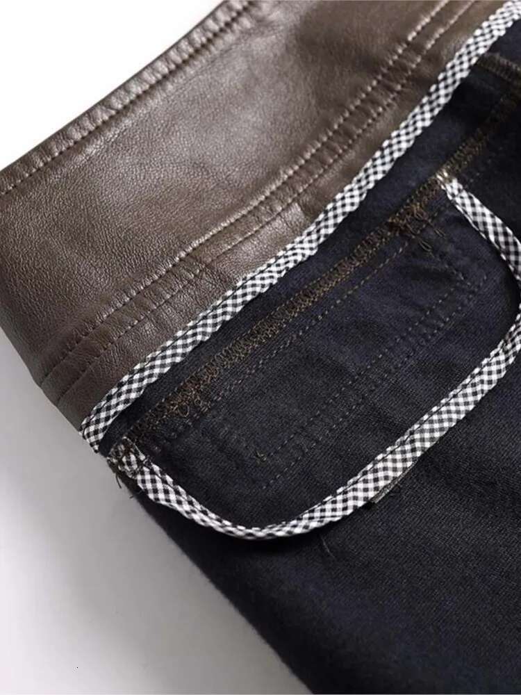 High Quality Women PU Wed Leg Autumn Winter Fashion Warm Long Leather Pants Elegant Leathertrousers