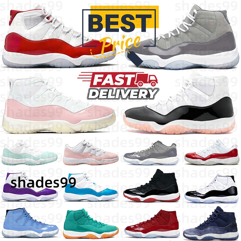 Free Shipping designer shoesMens 11 11s Basketball Shoes Cool Grey Cherry Red Cement White Black Pink For Women Outdoor Sneakers Low Womens Stock in USA High Sports