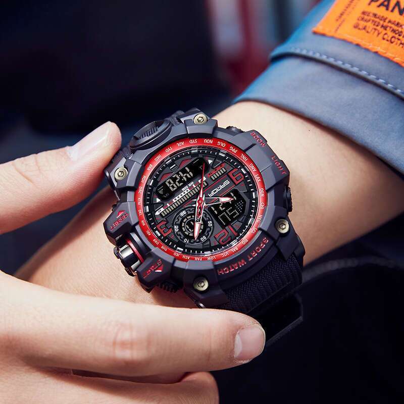DHwatches Sanda Hot-Selling Model 3133 Trendy Fashionable Electronic Watch for Middle and High School Students, Sports Waterproof Multifunctional Wris