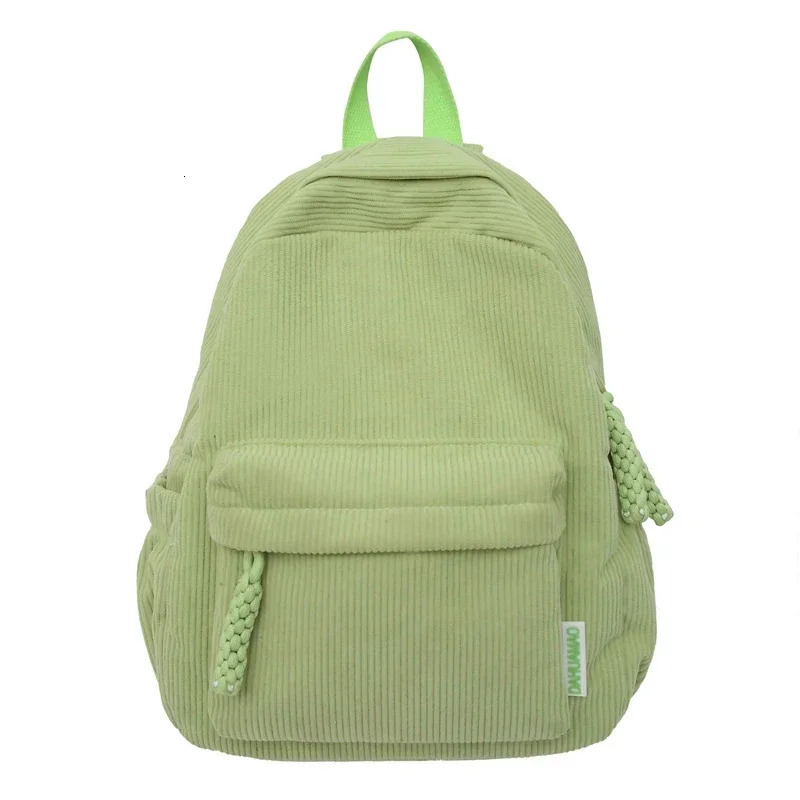 Corduroy Solid Thread Twisted Rope Fashion Backpack Casual Edition High Quality Womens Bag Mochila Mujer 250402