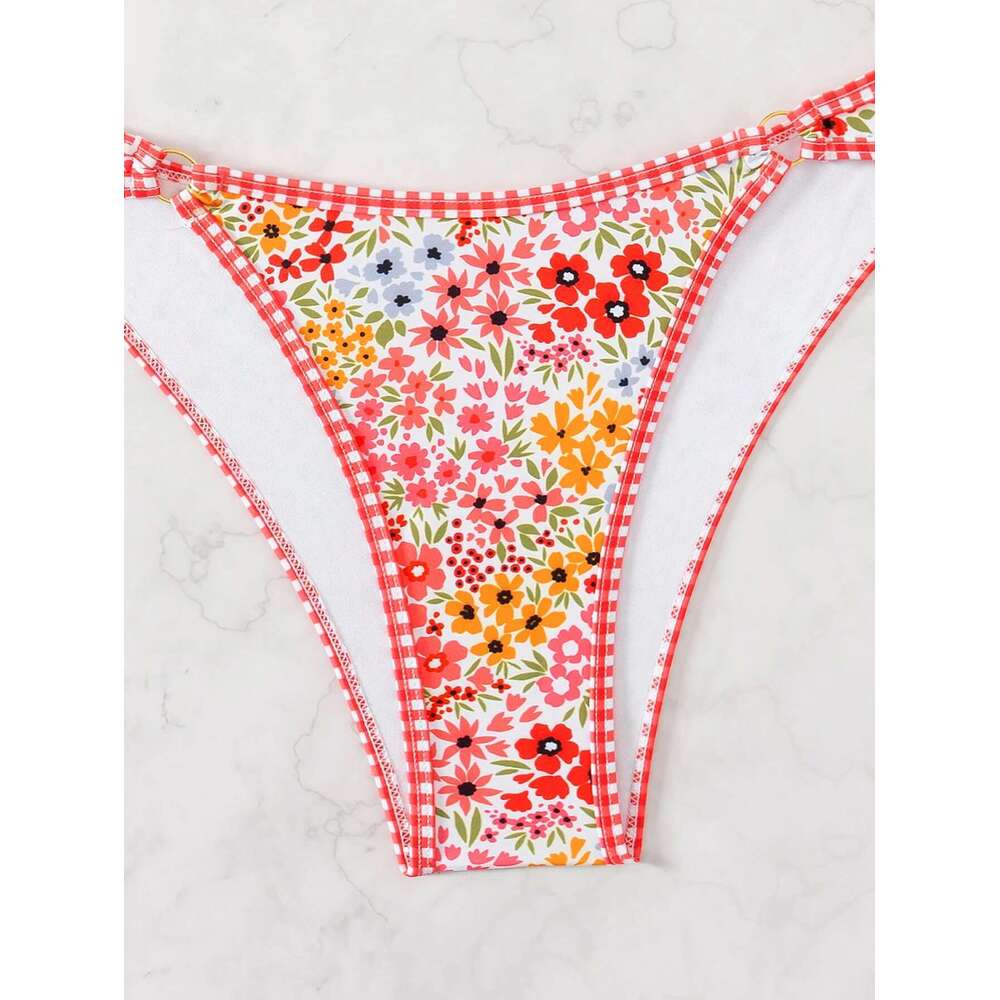 Women's Strapless Sexy Bikini Set Blue White Porcelain Printed 2 Piece Swimsuit 2025 Summer Bandeau Beach Vacation Bathing Suit