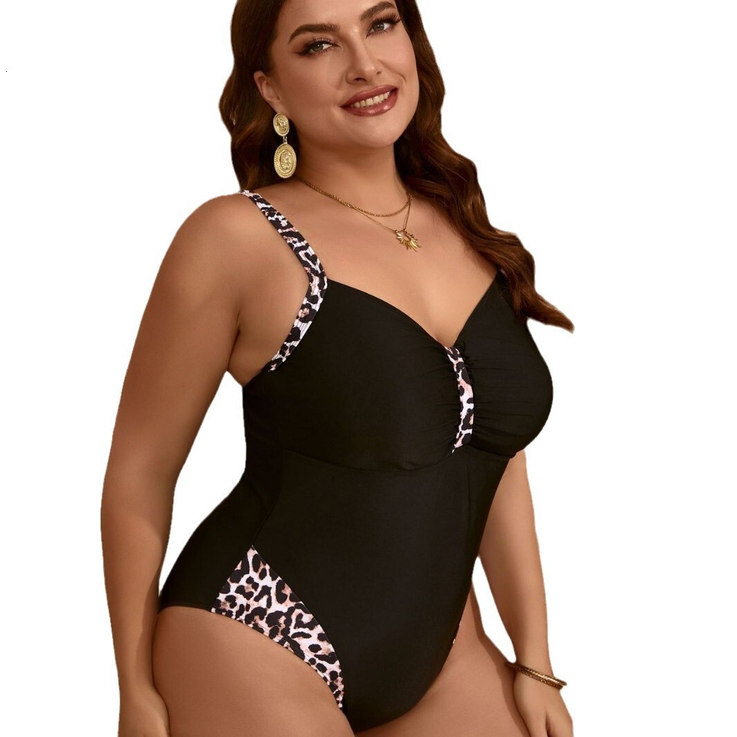 Fat woman jumpsuit tight triangle pants conservative plus fat little sister sports swimming outfit