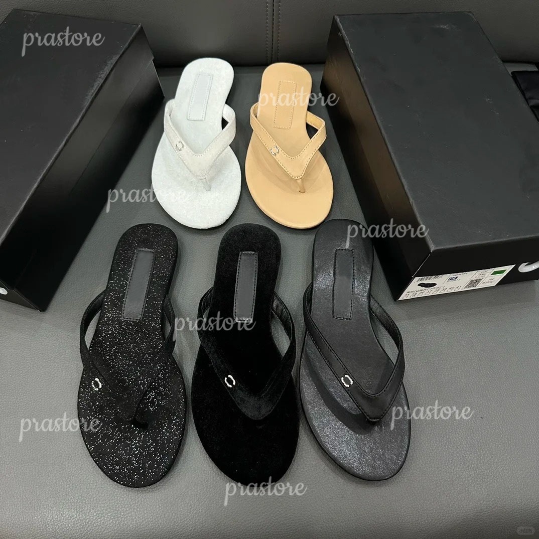 Luxury Designer sandles Womens Slipper Sandals Shoe Slide Summer fashion Wide flat flip-flops 2C classic printed letter sandals size 35-42