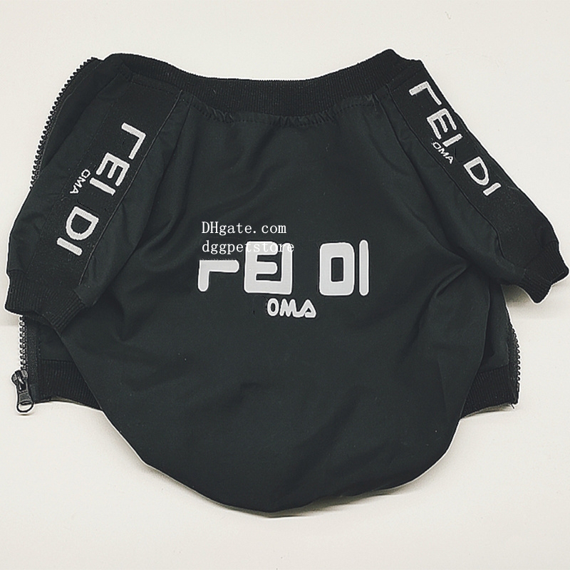 Designer Dog Clothes Pet Fashion Waterproof Jacket, Dog Autumn Winter Warm Coat, Windproof Clothes for Small Medium Dogs Luxury Dog Birthday Gift Black Y388