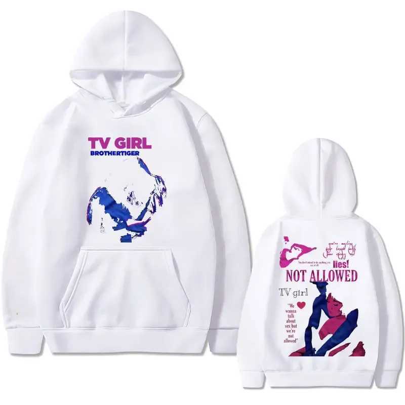 Limited Edition Tv Girl Graphic Hoodie Unisex Fleece Cotton Hoodies Male Black Streetwear Men Women Fashion Oversized Sweatshirt W251106