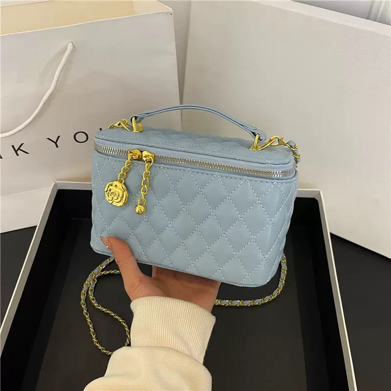 Designer Bag New Women's Box Bag - Niche Design Fashionable Crossbody Shoulder Bag Makeup Bag