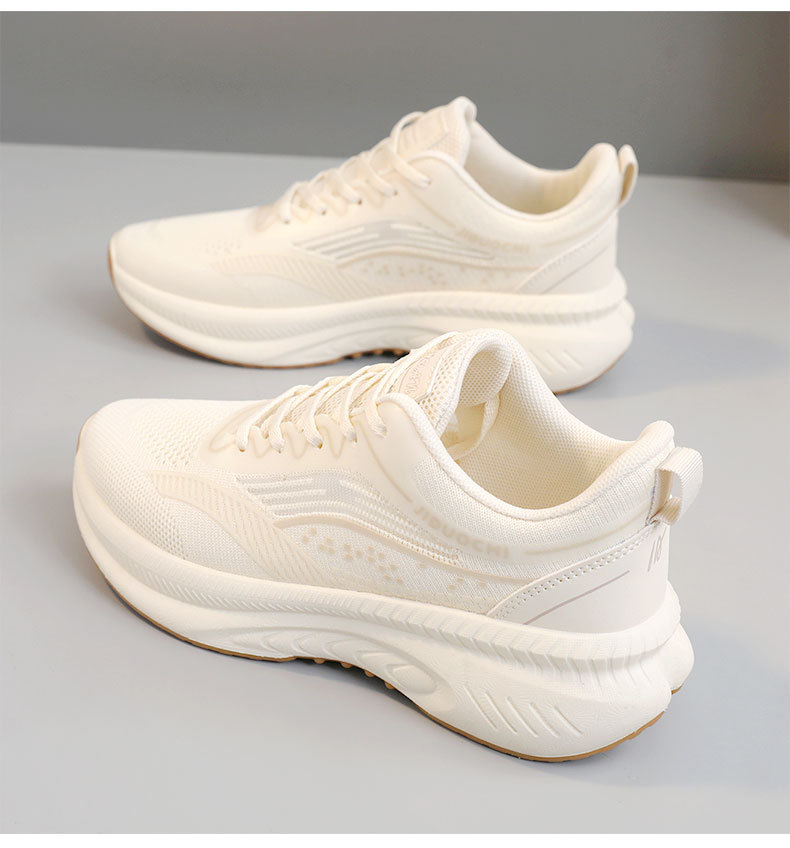 2025 Casual shoes women sports shoes breathable mesh thick sole sneakers raised height hollowed out fashion comfortable trendy